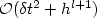 ${\cal O}(\delta t^2 + h^{l+1})$