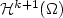 $\mathcal{H}^{k+1}(\Omega)$