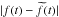 \hbox{$|f(t) - \widetilde{f}(t)|$}